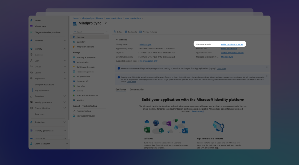 Connect Azure AD to Jira - Add a new client secret