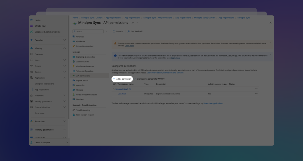 Connect Azure AD to Jira - Select to add permissions