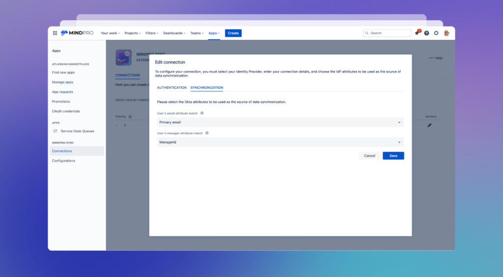 Mindpro Sync - Okta synchronization